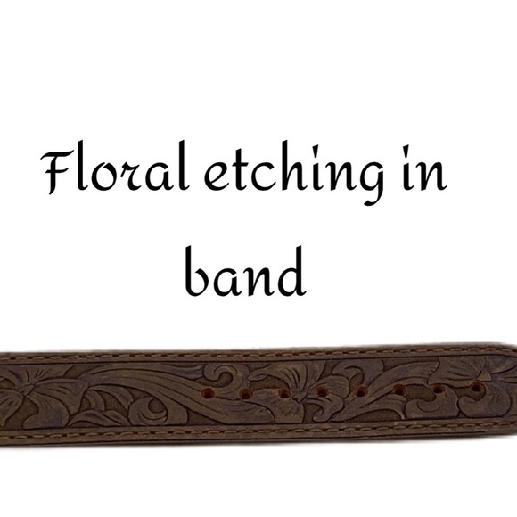 Crazy Horse Moro 360 2nd Gen Leather Etched Watch Band - Picture 3 of 10